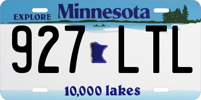 MN license plate 927LTL