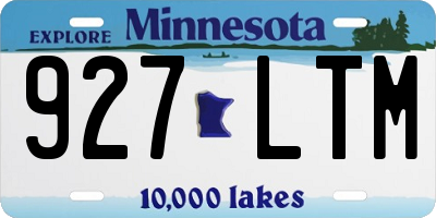 MN license plate 927LTM