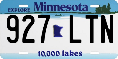 MN license plate 927LTN