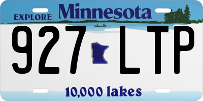 MN license plate 927LTP