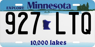 MN license plate 927LTQ