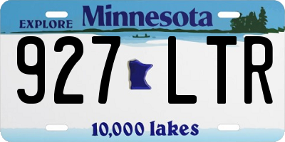 MN license plate 927LTR