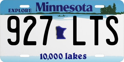 MN license plate 927LTS