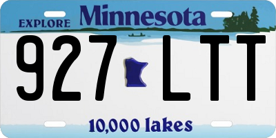 MN license plate 927LTT