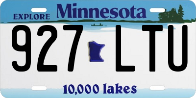 MN license plate 927LTU
