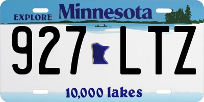 MN license plate 927LTZ