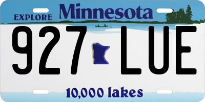 MN license plate 927LUE