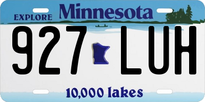 MN license plate 927LUH