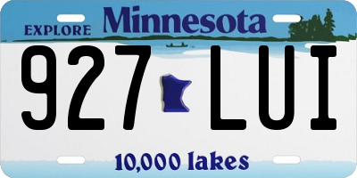 MN license plate 927LUI