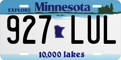 MN license plate 927LUL