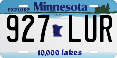 MN license plate 927LUR