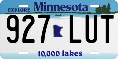 MN license plate 927LUT
