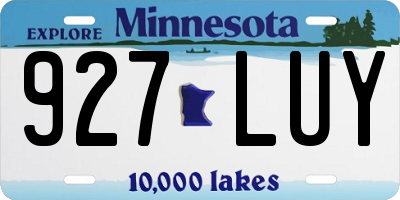 MN license plate 927LUY