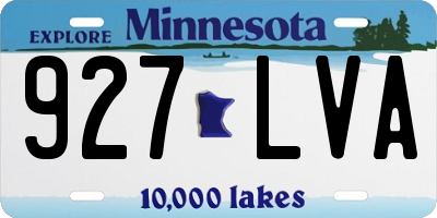 MN license plate 927LVA