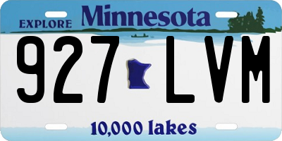 MN license plate 927LVM