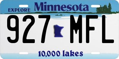 MN license plate 927MFL