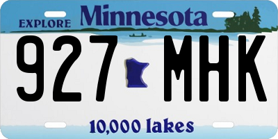 MN license plate 927MHK