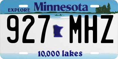 MN license plate 927MHZ