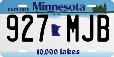 MN license plate 927MJB