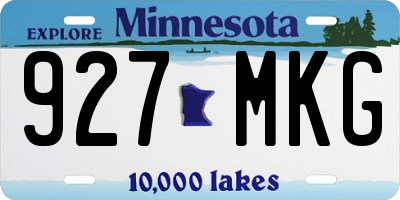 MN license plate 927MKG