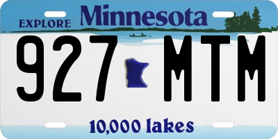 MN license plate 927MTM