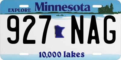 MN license plate 927NAG