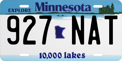 MN license plate 927NAT