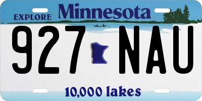 MN license plate 927NAU
