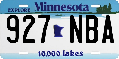 MN license plate 927NBA