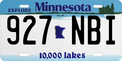 MN license plate 927NBI