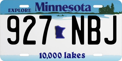 MN license plate 927NBJ