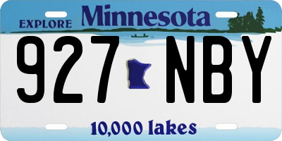 MN license plate 927NBY