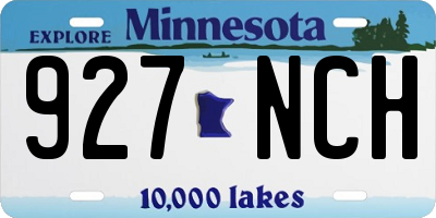MN license plate 927NCH