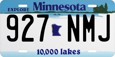 MN license plate 927NMJ