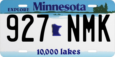 MN license plate 927NMK
