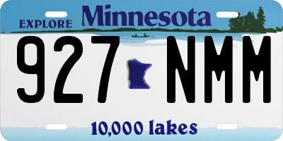 MN license plate 927NMM