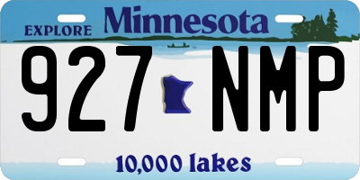 MN license plate 927NMP