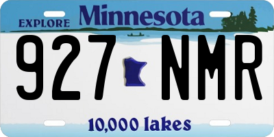MN license plate 927NMR