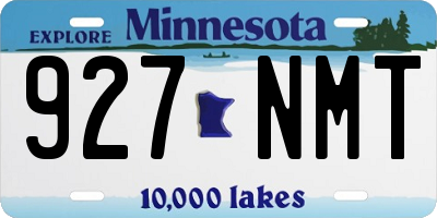 MN license plate 927NMT