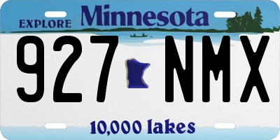 MN license plate 927NMX