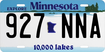 MN license plate 927NNA