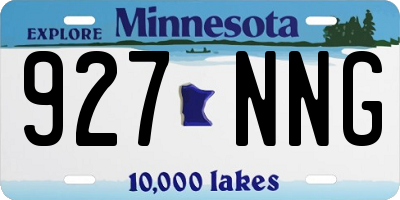 MN license plate 927NNG
