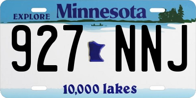 MN license plate 927NNJ