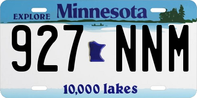 MN license plate 927NNM