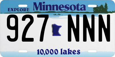 MN license plate 927NNN
