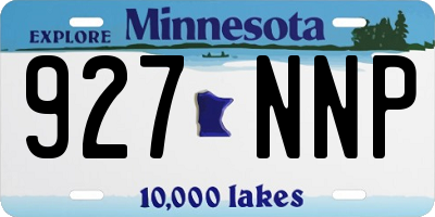 MN license plate 927NNP