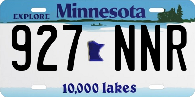 MN license plate 927NNR