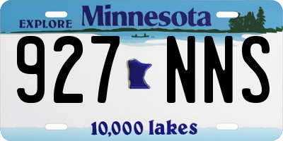 MN license plate 927NNS