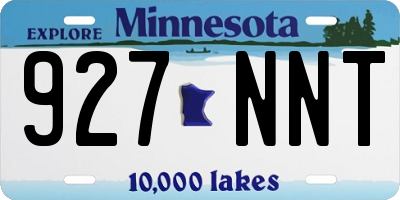 MN license plate 927NNT