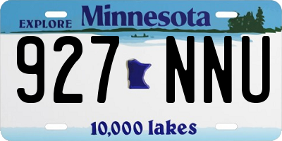MN license plate 927NNU